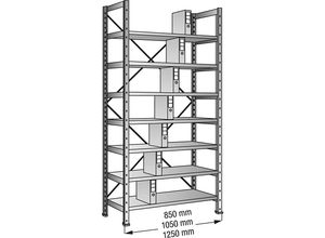 Ordner- und Archiv-Steckregal, verzinkt - kaiserkraft