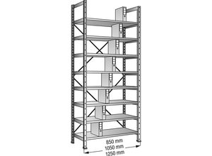 Ordner- und Archiv-Steckregal, verzinkt - kaiserkraft