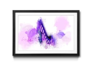 WandbilderXXL Bild mit Rahmen Lady Purple
