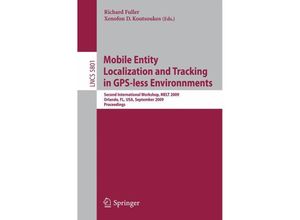 Mobile Entity Localization and Tracking in GPS-less Environnments, Kartoniert (TB)