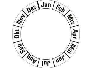 Monats-Prüfplakette Jan – Dez - kaiserkraft