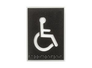 Türschild Piktogramm WC, Braille - kaiserkraft