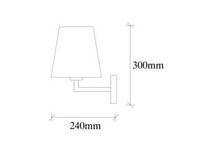 Opviq Profil 4659 wall lamp, blac,k white fabric