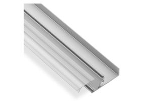 SO-TECH® LED-Stripe-Profil LED-Aluprofil-45A 2 m für 16 mm Plattenstärke m. klarer Abd.