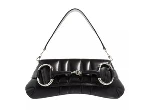 Gucci Hobo Bag - Horsebit Chain Medium Shoulder Bag - in schwarz - Hobo Bag für Damen
