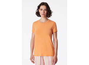 SCHIESSER Mix + Relax Schlafanzug-Oberteil, Rundhals, für Damen, orange, 42