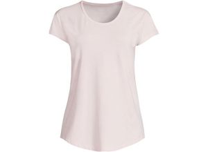 Shirt aus Baumwolle/Modal-Mix mit Ballett-Ausschnitt, Damen,  Pink, Baumwolle Modal, by Lands' End