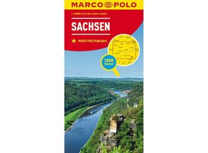 MARCO POLO Regionalkarte Deutschland 09 Sachsen 1:200.000. Saxony. Saxe, Karte (im Sinne von Landkarte)