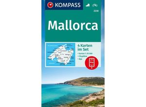 KOMPASS Wanderkarten-Set 2230 Mallorca (4 Karten) 1:35.000, Karte (im Sinne von Landkarte)
