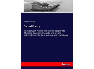 Sacred Poetry - Jeremy Belknap, Kartoniert (TB)