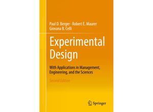 Experimental Design - Paul D. Berger, Robert E. Maurer, Giovana B. Celli, Kartoniert (TB)