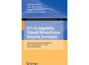 ICTs for Improving Patients Rehabilitation Research Techniques, Kartoniert (TB)