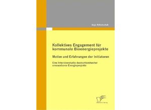 Kollektives Engagement für kommunale Bioenergieprojekte: Motive und Erfahrungen der Initiatoren - Anja Rehatschek, Kartoniert (TB)