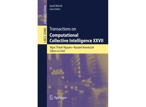 Transactions on Computational Collective Intelligence XXVII, Kartoniert (TB)