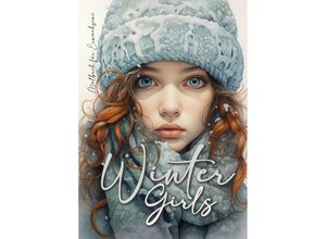 Winter Girls Malbuch für Erwachsene - Monsoon Publishing, Musterstück Grafik, Kartoniert (TB)