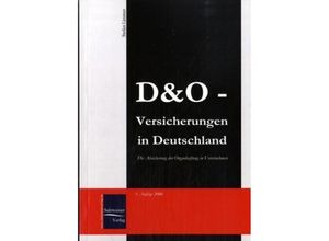 D&O-Versicherungen in Deutschland - Stefan Limmer, Kartoniert (TB)