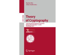 Theory of Cryptography, Kartoniert (TB)