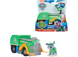 Spin Master Spielzeug-Auto PAW Patrol, Recycling-Truck mit Rocky-Figur, zum Teil aus recycelten Material, bunt