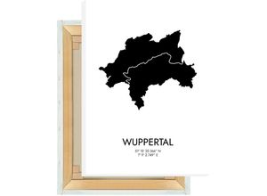 MOTIVISSO Leinwandbild Wuppertal Koordinaten #3
