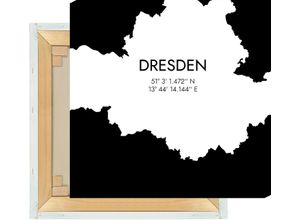 MOTIVISSO Leinwandbild Dresden Koordinaten #5