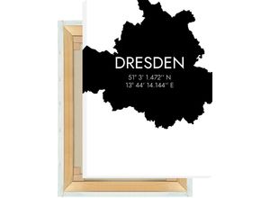 MOTIVISSO Leinwandbild Dresden Koordinaten #5
