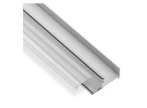 SO-TECH® LED-Stripe-Profil LED-Aluprofil-45A 2 m für 16 mm Plattenstärke Aluminium elox