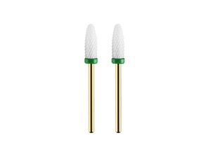 JCMASTER® Premium Nagelfräser Aufsätze Keramik, 2.35mm Bits Grob Kegel Gelnägel Acryl Maniküre, Pediküre, Hornhaut Nagelmodellagen Profi Schleifkörper Inkl Halterung