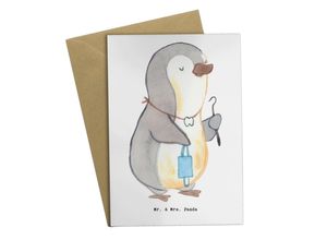 Mr. & Mrs. Panda Grußkarte Zahntechniker mit Herz