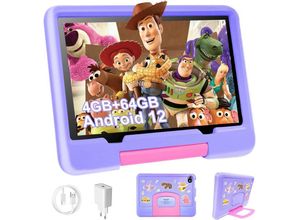 DUODUOGO Fur kinder 4GB RAM Elterliche Kontrolle YouTube Kid Tablet mit Hüllen Tablet (10"