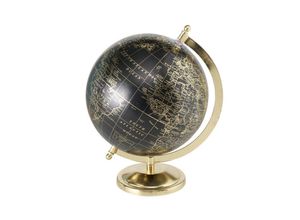 BOLTZE Dekoobjekt, Stilvoller schwarzer Globus 20 cm Durchmesser Hoehe 31 cm. Dreh