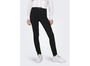 ONLY High-waist-Jeans ONLROYAL HW SK ZIP POC DNM PIM, schwarz
