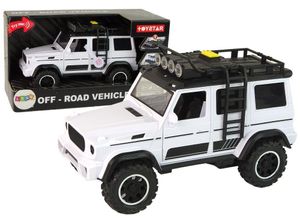 LEAN Toys Spielzeug-Auto Auto Geländewagen Lichter Sound Spielzeug Fahrzeug Reibungsantrieb