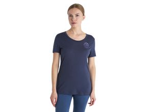 Icebreaker Merino 150 Tech Lite III Scoop T-Shirt IB Logo Reflections - Woman - Graphite - Size M