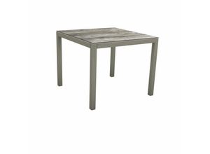 Stern Classic neu Tischsystem Gartentisch Aluminium graphit/HPL - HPL Tundra Grau,90x90 cm 121201-102351