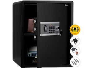 KESSER® Elektr. Tresor Inkl. Batteriebox Elektronischer Safe 3x Doppelbolzenverriegelung Boden Wandtresor Möbeltresor Innenbeleuchtung Panzerschrank Zahlenschloss