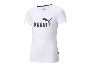PUMA T-Shirt Essentials T-Shirt mit Logo Mädchen, weiß