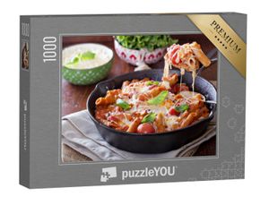 puzzleYOU Puzzle Nudelauflauf mit Tomaten und Mozarella