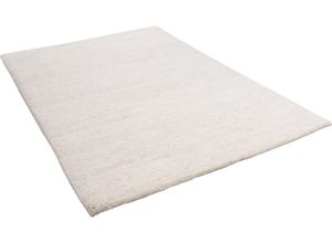 Wollteppich Maloronga Uni, THEKO, rechteckig, Höhe: 24 mm, echter Berber Teppich, reine Wolle, handgeknüpft, beige
