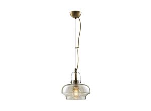 Avonni AV-1860-4EY pendant light, tinted glass lampshade
