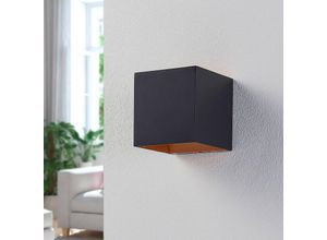 Arcchio Aldrina LED wall lamp, cube, black