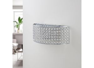 Lucande LED glass crystal wall light Alizee in chrome