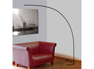 Lindby Danua LED arc floor lamp in black
