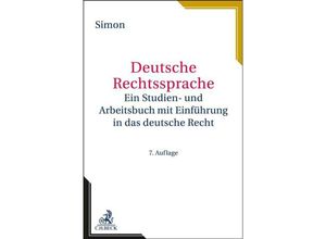 Deutsche Rechtssprache - Heike Simon, Kartoniert (TB)