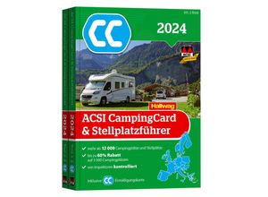 ACSI CampingCard & Stellplatzführer Europa 2024, 2 Teile, Kartoniert (TB)