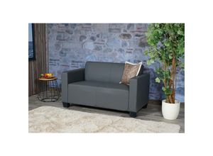 MCW 2er Sofa Couch Moncalieri Loungesofa Kunstleder ~ dunkelgrau