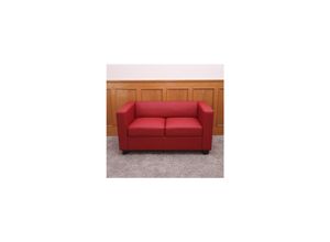 MCW 2er Sofa Lille ~ Leder, rot