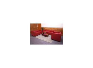 MCW 3-2-1 Couchgarnitur Lille ~ Leder, rot