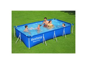 Bestway Steel Pro™ Frame Pool, eckig, ohne Pumpe 400 x 211 x 81 cm