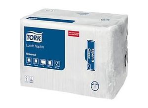 Tork® Servietten Universal 509300, 1-lagig, geprägt, FSC®-Papier, weiß, 8 x 500 Stück