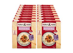 Müller's Mühle Basmati Reis Kochbeutel 500 g, 16er Pack